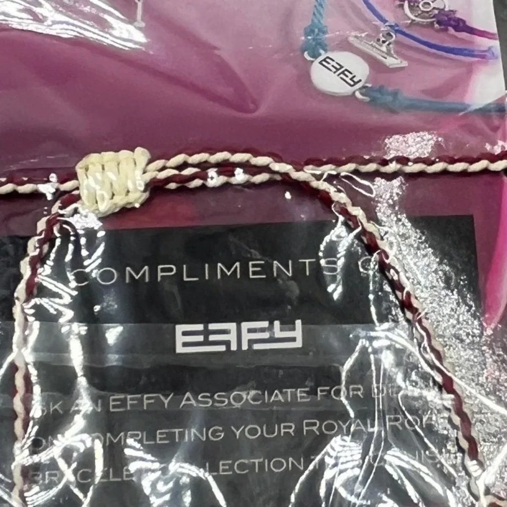 Effy‎ Royal Caribbean Cruise Limited Edition Wine Charm Rope Bracelet New